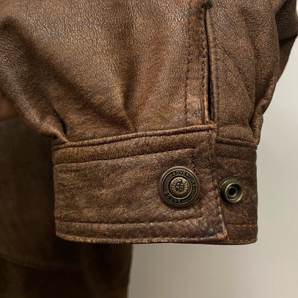 Wilsons Adventure Bound AB Brown Leather Bomber Jacket Thinsulate Lined Men's L - Picture 10 of 13